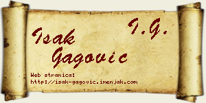 Isak Gagović vizit kartica